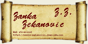 Žanka Zekanović vizit kartica
